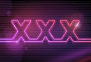 Neon sign of XXX