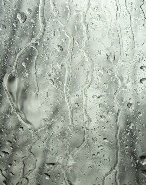 Picture of rain streaking down window